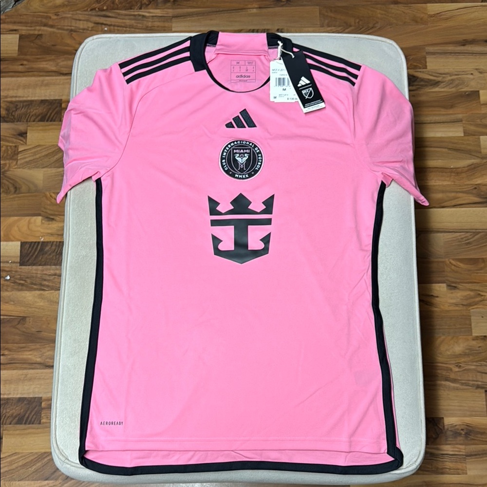 adidas Inter Miami FC Home Soccer Jersey MESSI 10 Men’s size Medium Black/Pink